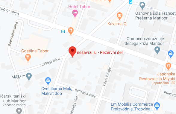 Lokacija Gorkega ulica 55, Maribor